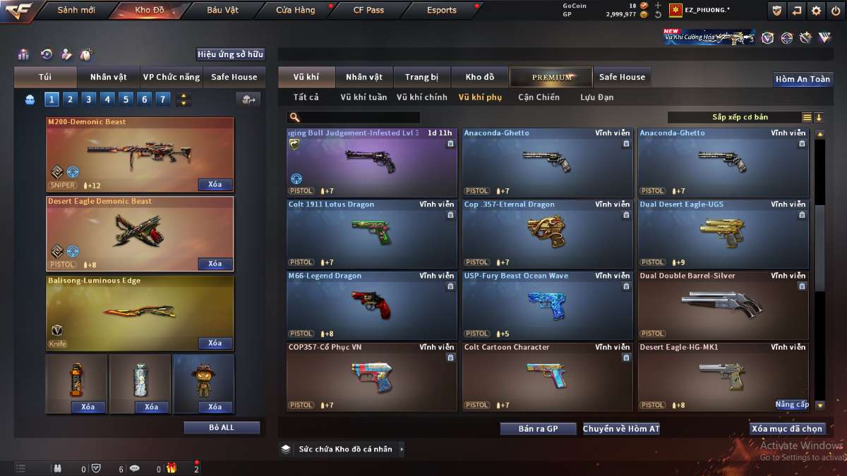 shop acc cf uy tin gia re